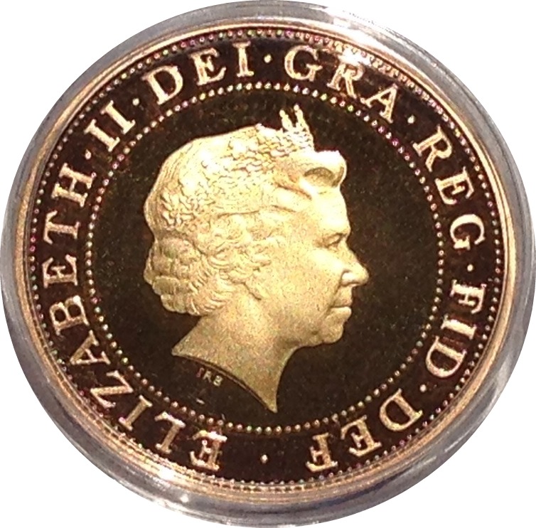 1999 Gold Proof Two Pounds Obverse
