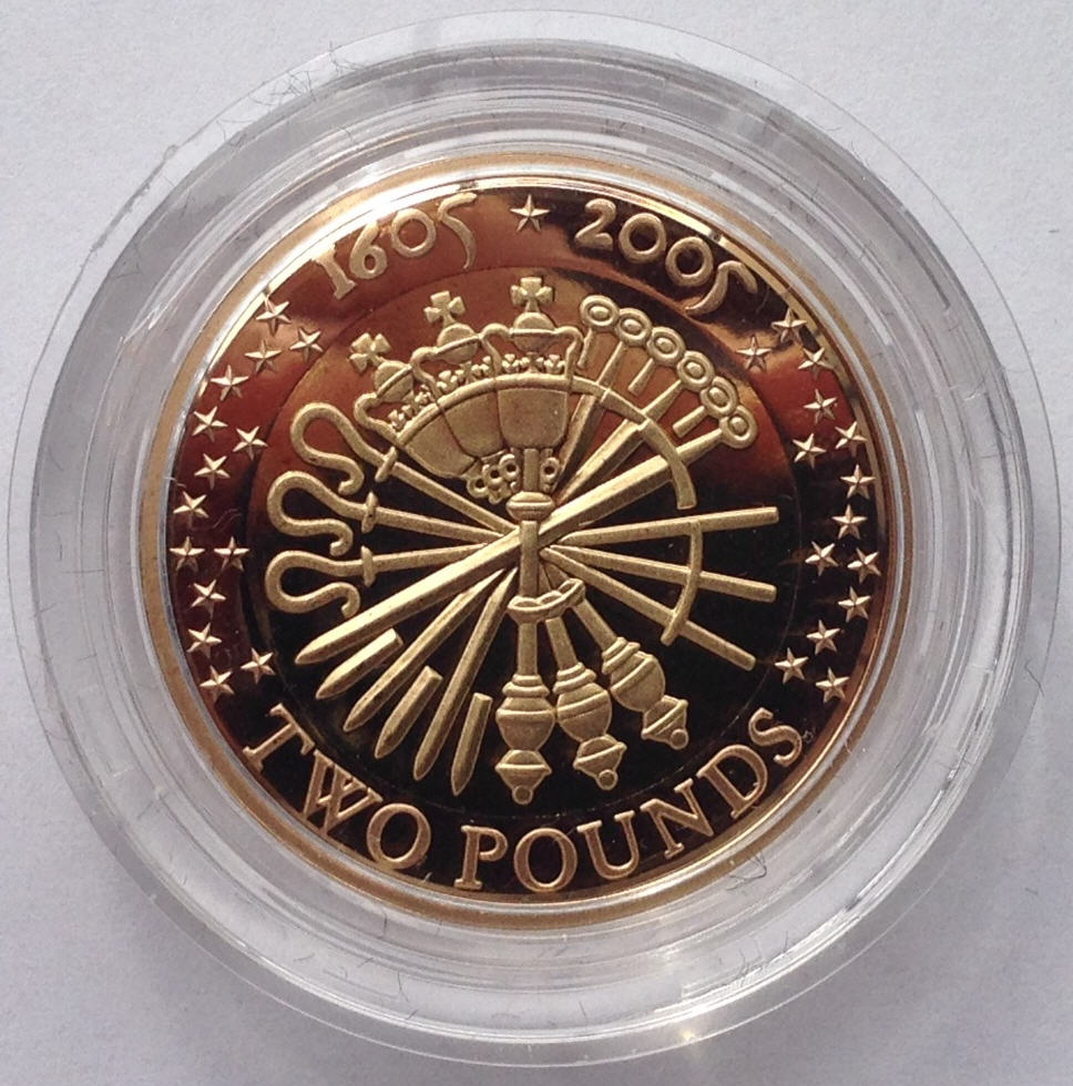 2005 Gold Proof Two Pounds Reverse
